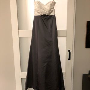 White and Grey Prom/Ball gown